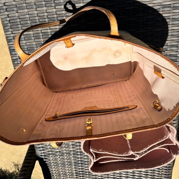 Louis Vuitton Ballerina Pink Damier Azur GM Neverfull - Picture 2 of 4